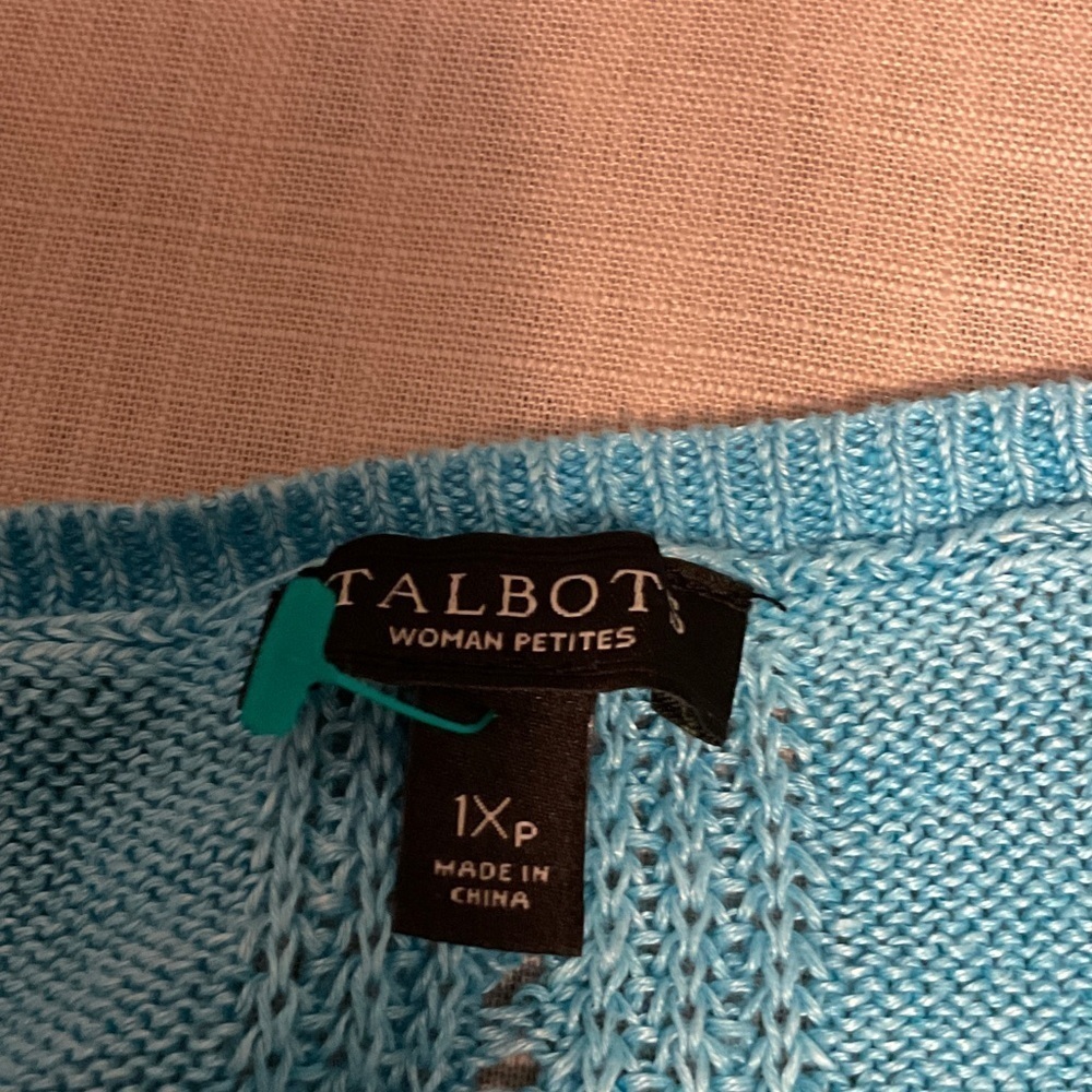 Talbots Teal Women's Blouse - Picture 11 of 14